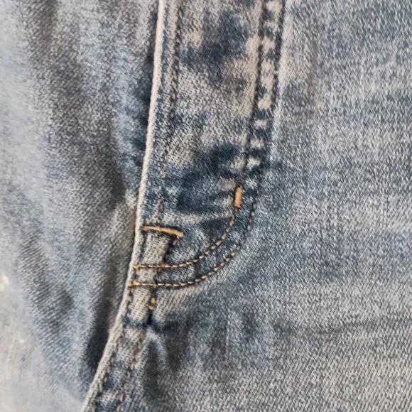 Gap Selvedge Jeans Japanese Blue Indigo Medium Wash Stretch Denim 14 32 Women - Picture 10 of 12